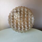60s golden glass ceiling lamp