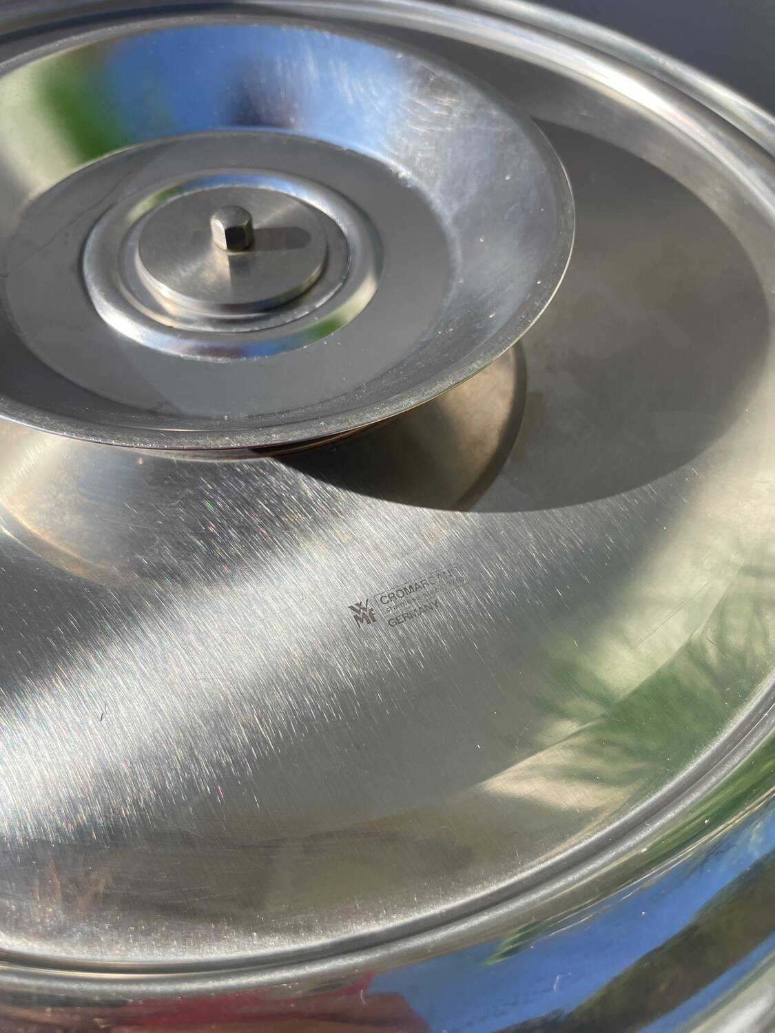 Cromargan stainless steel rotating cheese board