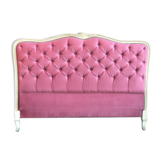 Louis XV style headboard padded velvet