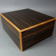 Box Ebony cigar humidor macassar & lemon varnished SB