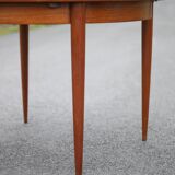 Scandinavian design wooden table, dining room table with integrated extension