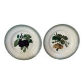 Pair of antique Saint Amand fruit plates.