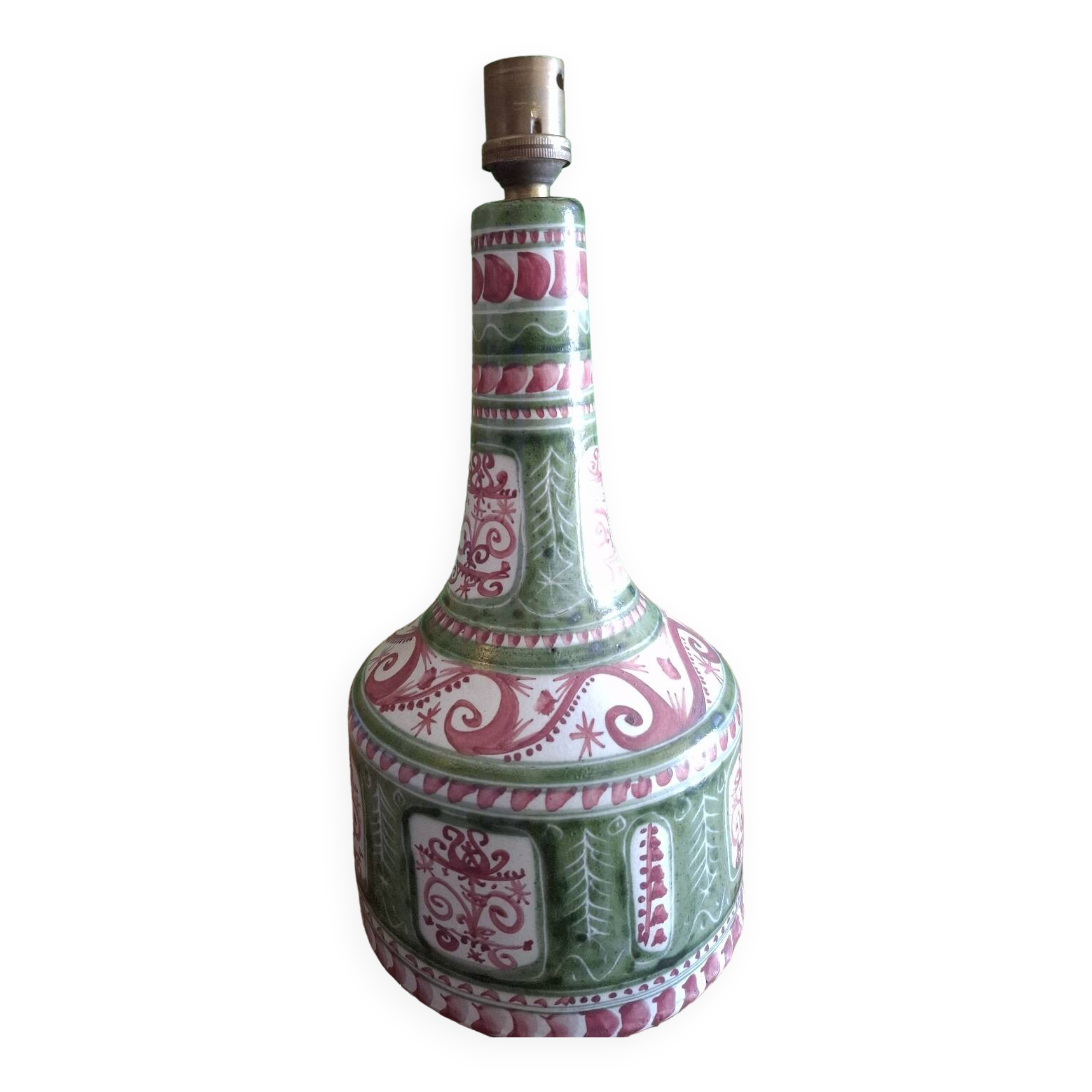 Quimper ceramic lamp base, Millot