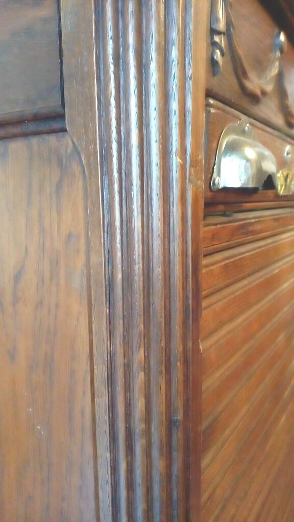 Double curtain binder of solid oak notary 1930