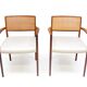 Set of 8 Danish Dining Chairs in Rosewood & Rattan attr. Niels Moller