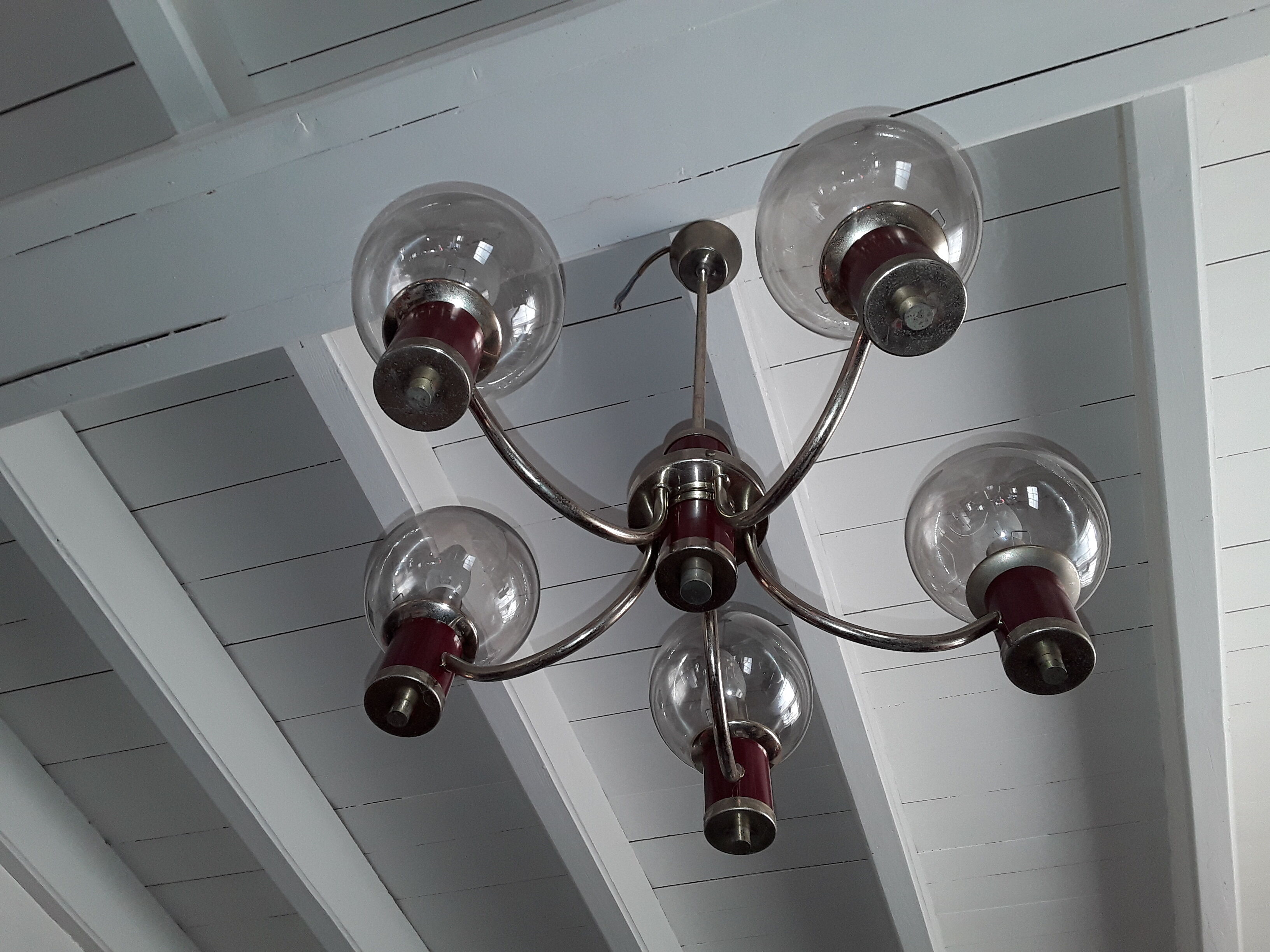 Chandelier art deco 5 globes