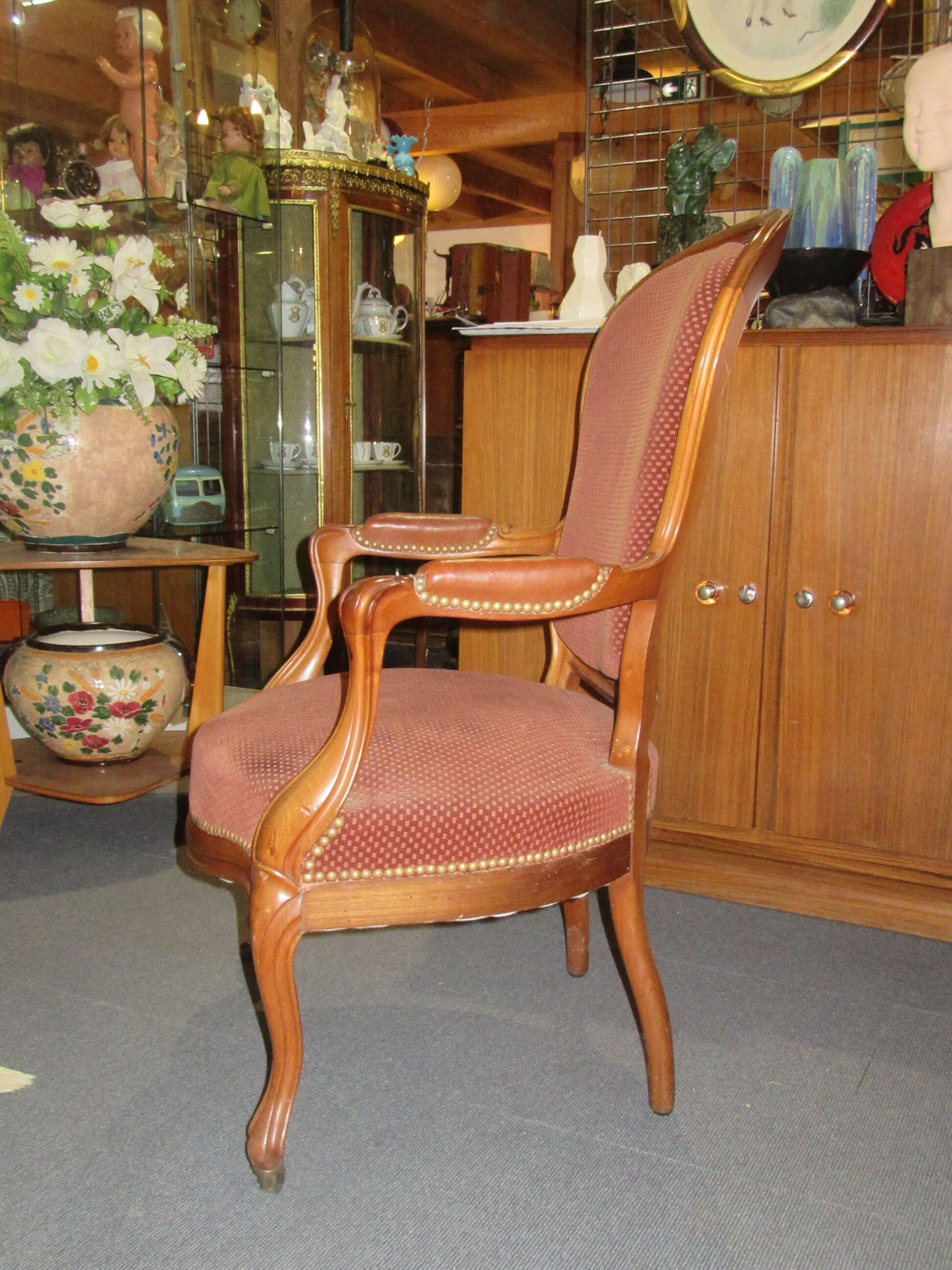 2 mahogany armchairs louis philippe