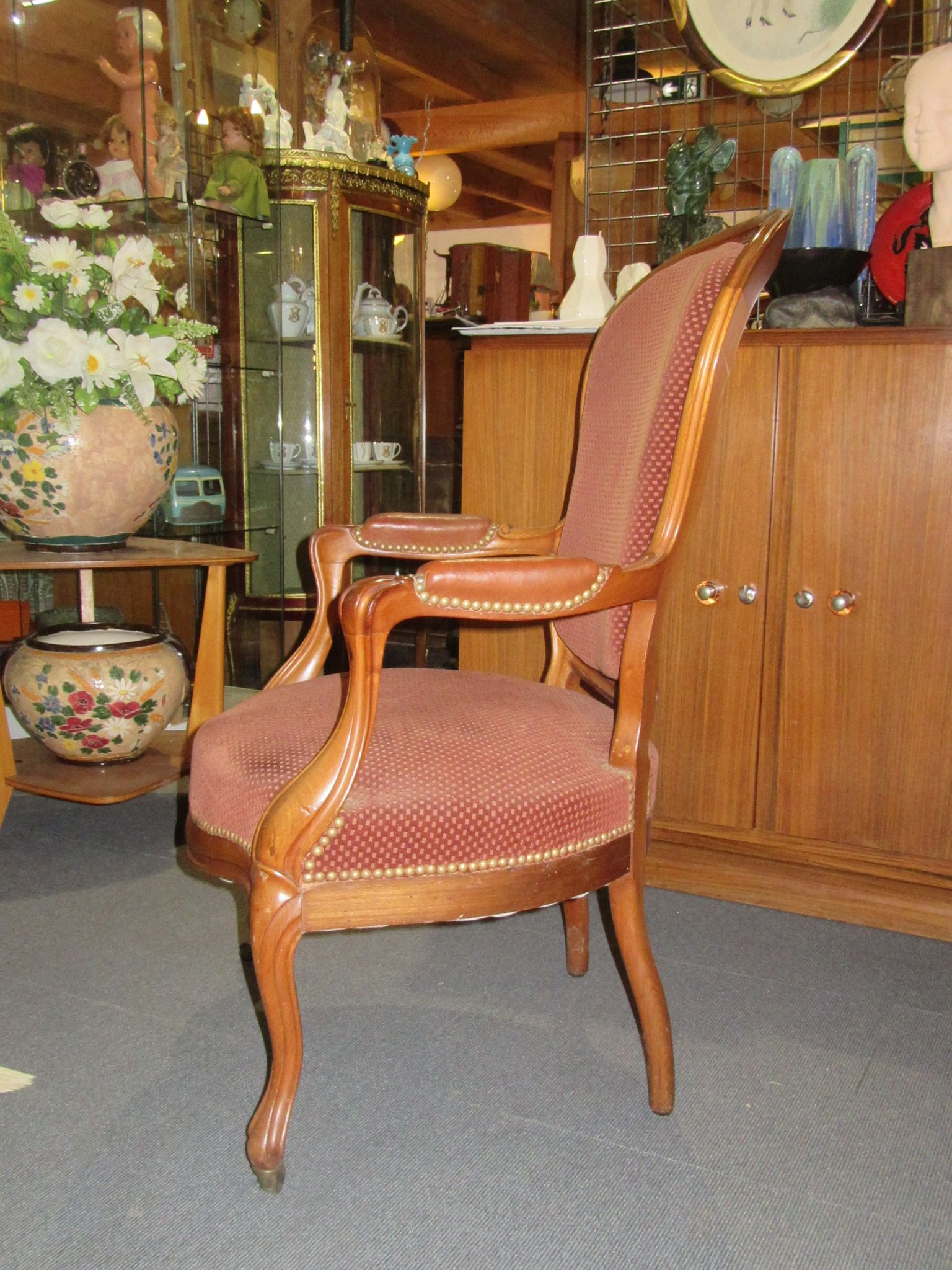 2 mahogany armchairs louis philippe