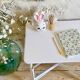 Petite table  rotin blanc