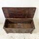 Antique solid oak storage bench
