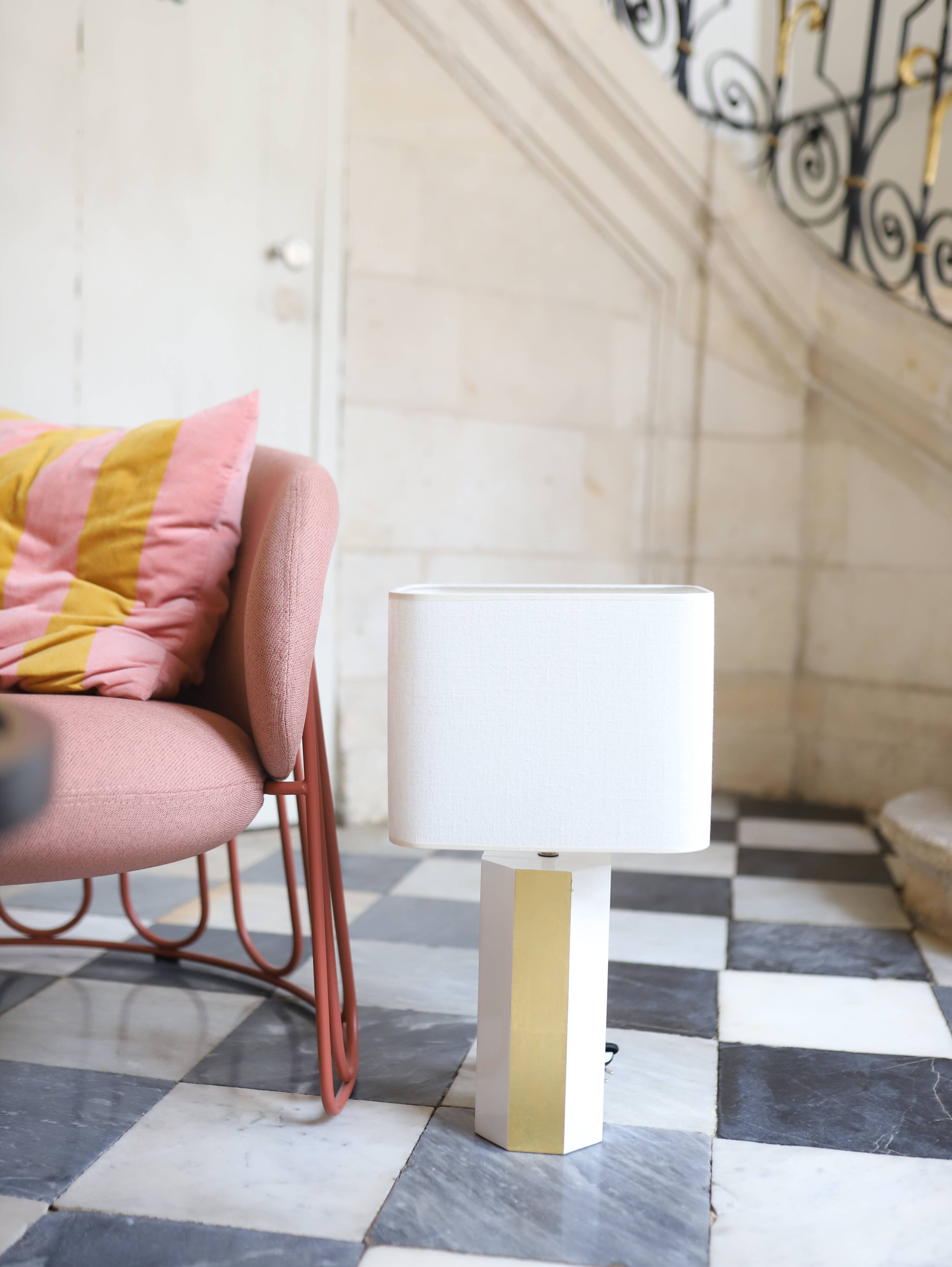 The luco white & yellow gold lacquered finish