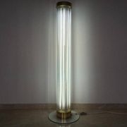 Pair of Design Brass and Glass Modern Floor Lamps/Kamenicky Senov, 1960s