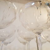 12 cups a champagne in Baccarat crystal, 1920