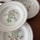 Set of 8 antique deep plates KG Lunéville, floral berry decoration.