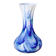 Large Murano vase in blown opaline glass with a flame pattern.