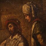 Religious painting The parable of the unfaithful farmer from the 17th century