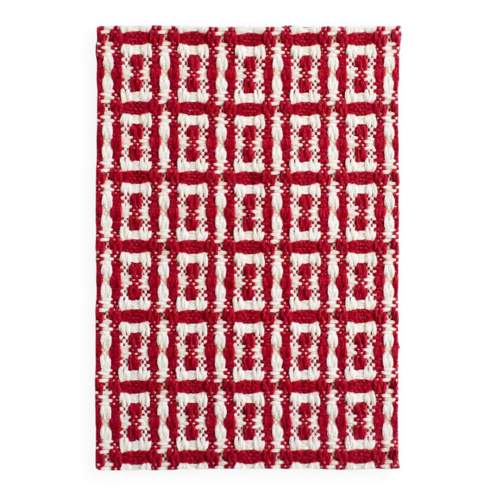 Tabouret GFM Mid-Century en Tweed Jacquard Géométrique Dedar, E. Homa, Europe, Années 1960