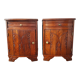 Pair of oak art deco bedside tables