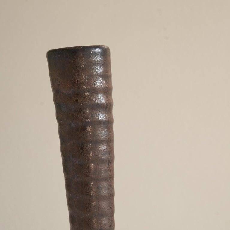 Studio ceramic vase free form 1960s