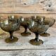 6 vintage Luminarc smoked glass fruit bowls