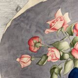 Watercolor with vintage double-sided rose bouquets