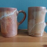 4 enameled stoneware cups