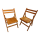 Paire de chaises bois pliantes vintage