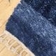 Berber carpet Beni Ouarain mottled solid blue 1.55x1.06m