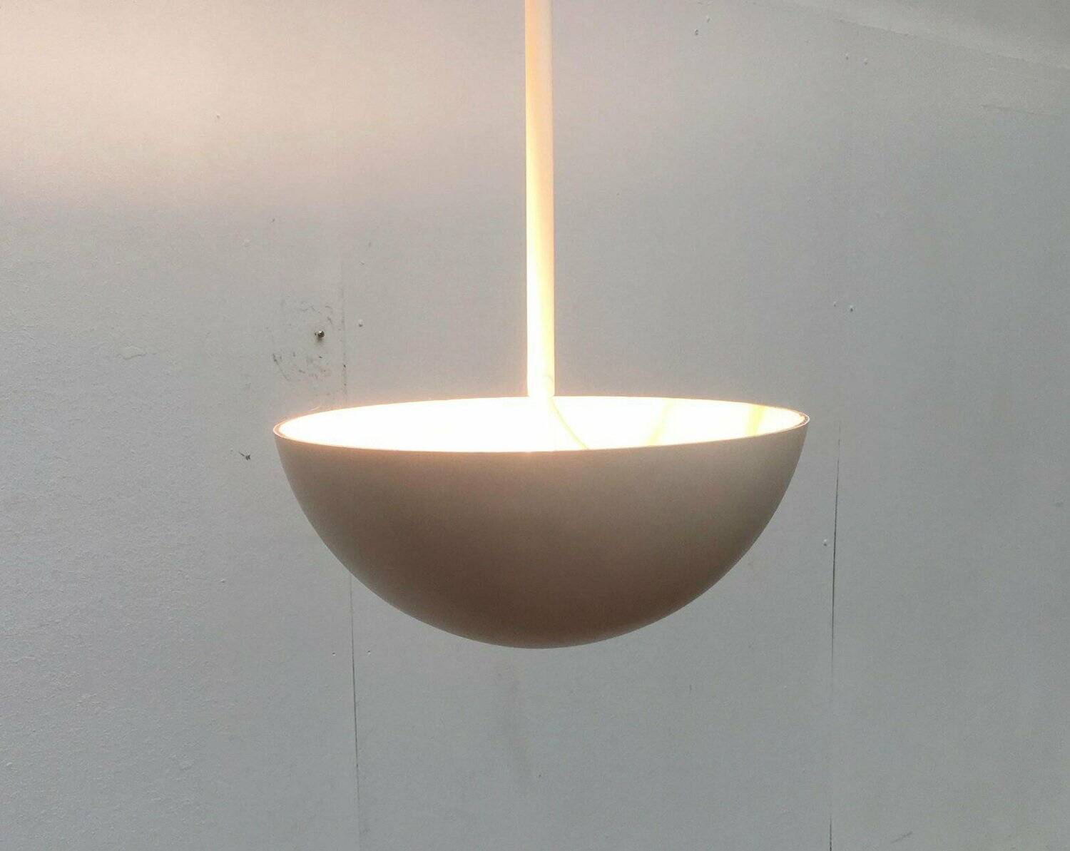 Mid-century modern style fiberglass pendant light, 1960s, set of 2.