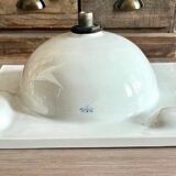 Vintage Blue Decorated Porcelain Washbasin