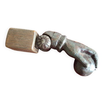 Cast iron door knocker from the 19th century or earlier.