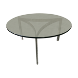 Chromium coffee table and glass slab