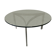 Table basse chrome et dalle de verre