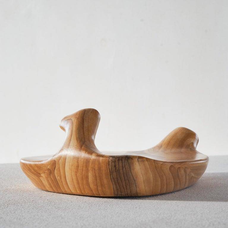 Grandjean-Jourdan 'Faux Bois' ceramic table centrepiece Vallauris 1960s