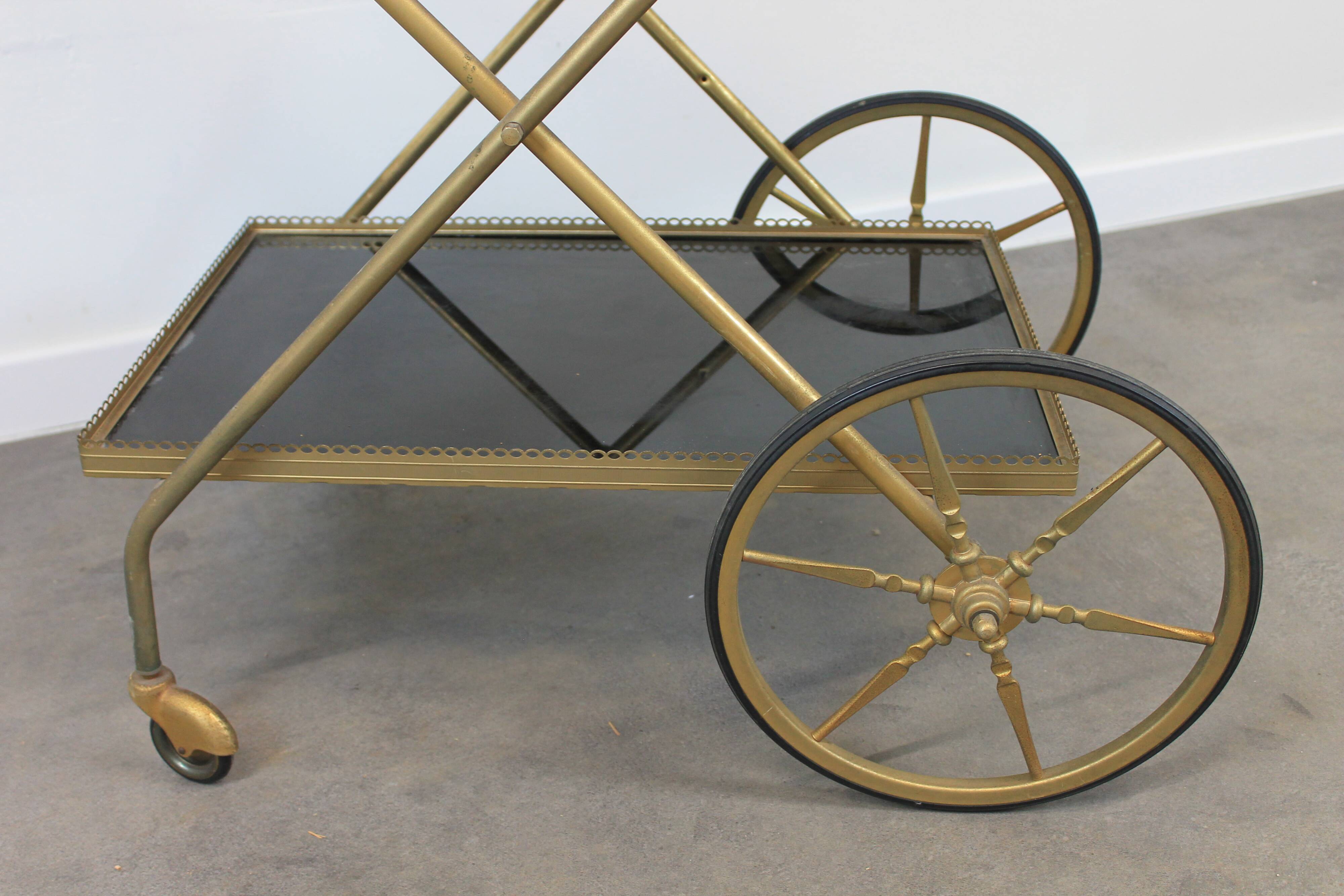 Rolling bar service trolley