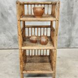 Vintage bamboo rack etagere
