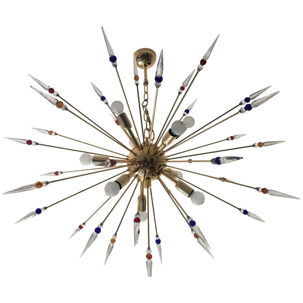 Ceiling lamp in Murano glass sputnik