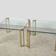 GLASS & BRASS coffee table by Peter Ghyczy, 1970s