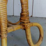 60s rattan magazine holders with trays