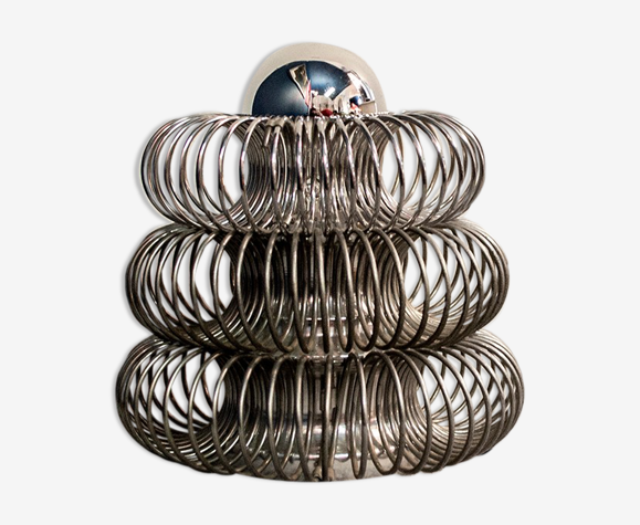 Lampe à ressort en métal chromé Italie années 70