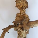 Pair of Regency style gilt bronze wall lights