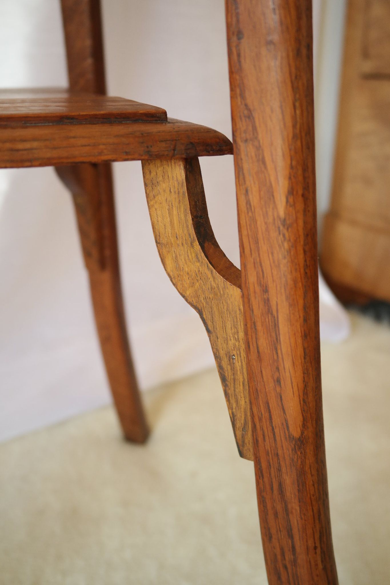 Oak stool from the early 20th century 110 x 46