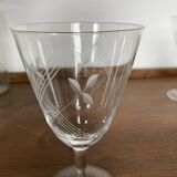 Set of 6 chiseled glasses