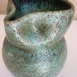 Zoomorphic pitcher in fat lava ceramic, signed Accolay, 1960s/1970s