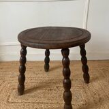 Beaded wooden side table
