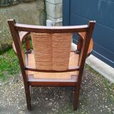 Pair of old brutalist design armchairs