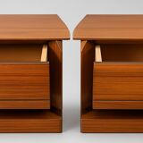 Pair of wall-mounted bedside tables, produced by Permanente Mobili Cantù, ver.