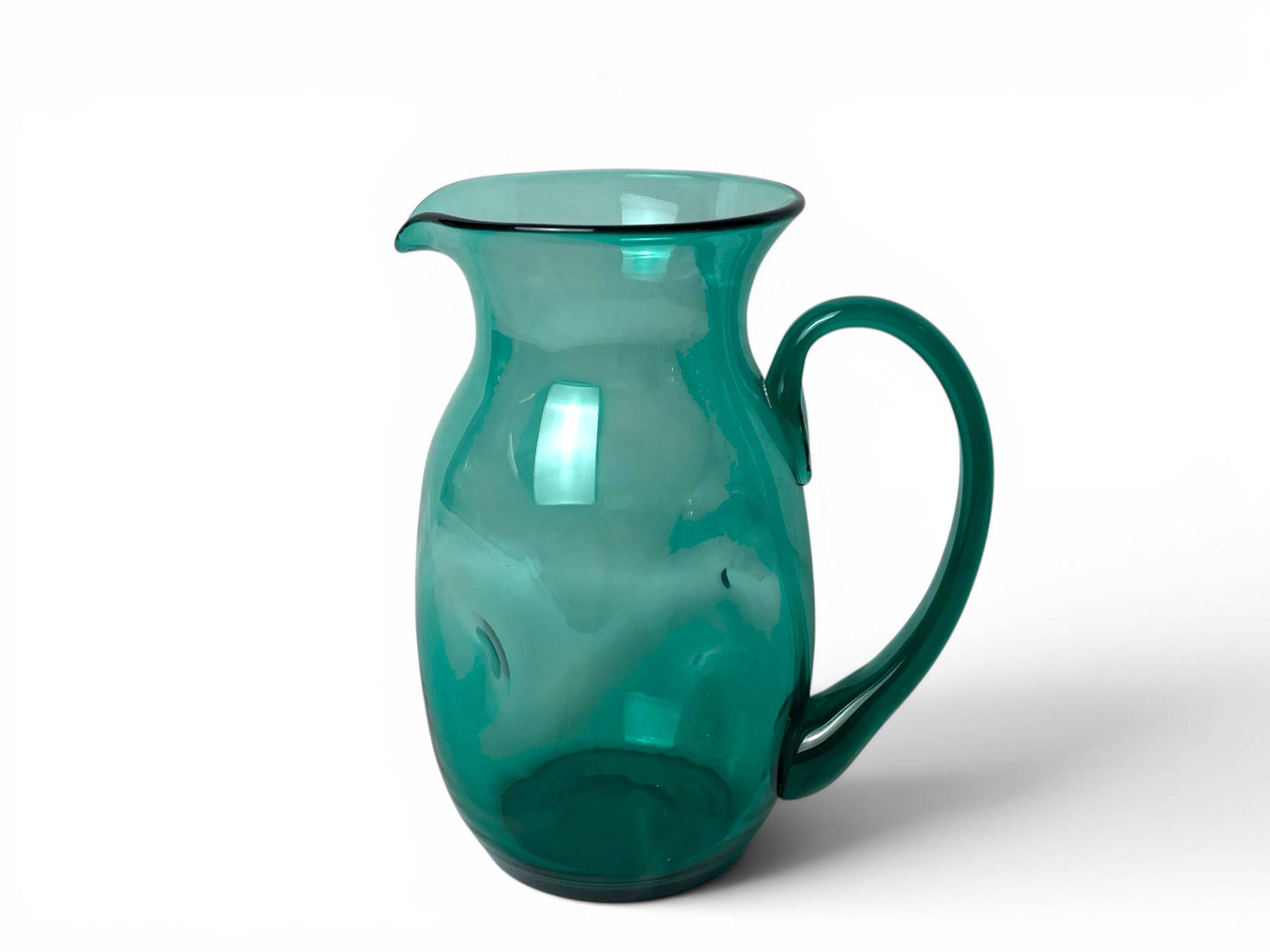 Vintage, wavy glass jug from around 1960.