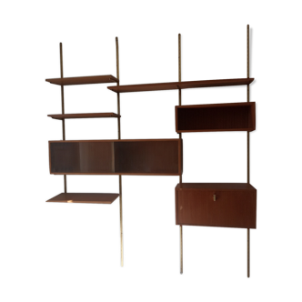 Bibliothèque murale modulable style scandinave années 60