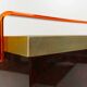 Italian magazine rack in 'faux tortoiseshell' and brass